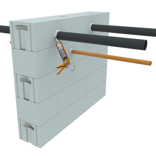 PFC Corofil Acoustic Intumescent Sealant penetration seal