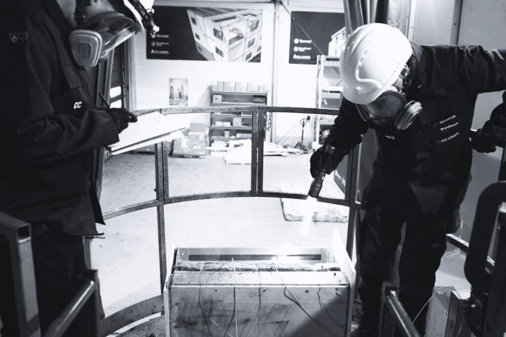 fire ratings test in lab